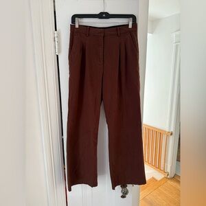 Crescent Rich Brown linen trousers